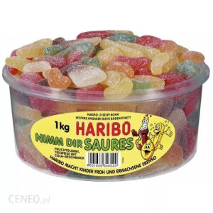 Kwaśne Żelki Owocowe W Pudełku Haribo Nimm Dir Saures 1 kg