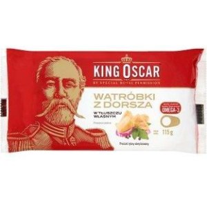 King Oscar Wątróbki z dorsza w tłuszczu własnym 115 g