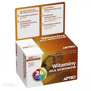 Witaminy dla seniora Apteo z żeń-szeniem i luteiną 100 tabletek