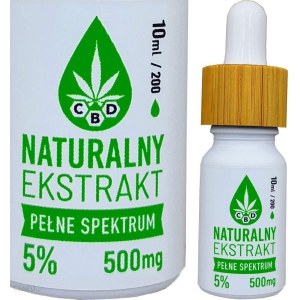 Olejek konopny CBD 5% 500 mg CBD pełne spektrum 10 ml