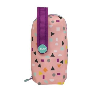 Piórnik dziecięcy Milan- Multipiórnik 4 Happy Bots róż 