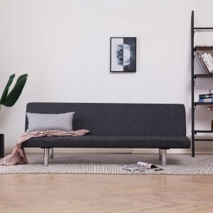 Sofa rozkładana ciemnoszara- poliester 