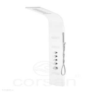 Panel prysznicowy biały Corsan Akoja A025M