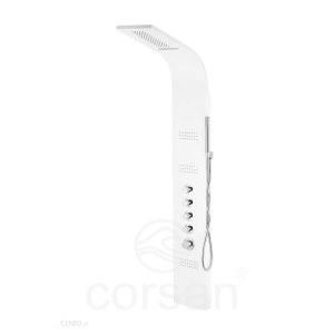 Panel prysznicowy biały Corsan Akoja A025M