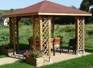 Dekoracja ogrodowa Ogrodosfera Ewa- altana drewniana 