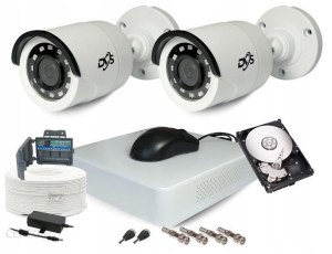 Kamery do domu zestaw- Full HD dysk DVSTHD04H + 2XDVSTA2028RTIR + 1TB