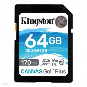 Karta microSD KINGSTON Canvas Go Plus 170/70MB/s - 64GB