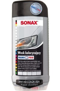 Wosk samochodowy SONAX koloryzujący nano + kredka do rys 