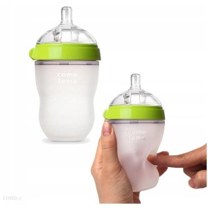 Butelka do karmienia Comotomo Antykolkowa Silikonowa 250Ml Green Baby (250GEN) 