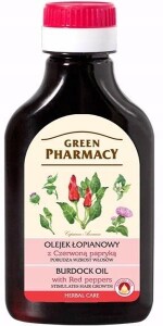 Olejek do włosów Green Pharmacy - łopianowy z czerwoną papryką, stymulujący wzrost włosów