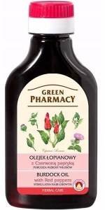 Olejek do włosów Green Pharmacy - łopianowy z czerwoną papryką, stymulujący wzrost włosów