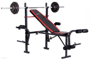 Ławka do ćwiczeń Hop-Sport Obciążenie Strong 61 Kg + Hs-1055