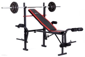 Ławka do ćwiczeń Hop-Sport Obciążenie Strong 61 Kg + Hs-1055