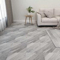 Panele winylowe Vidaxl Samoprzylepne Podłogowe 55 Szt. Pvc 5,11M² Szare Pasy 324678