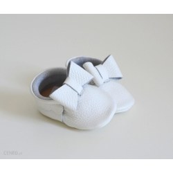 Pierwsze buty dla dziecka Butterfly Kids Białe Buciki Z Kokardką Niechodki Na Chrzest Święty