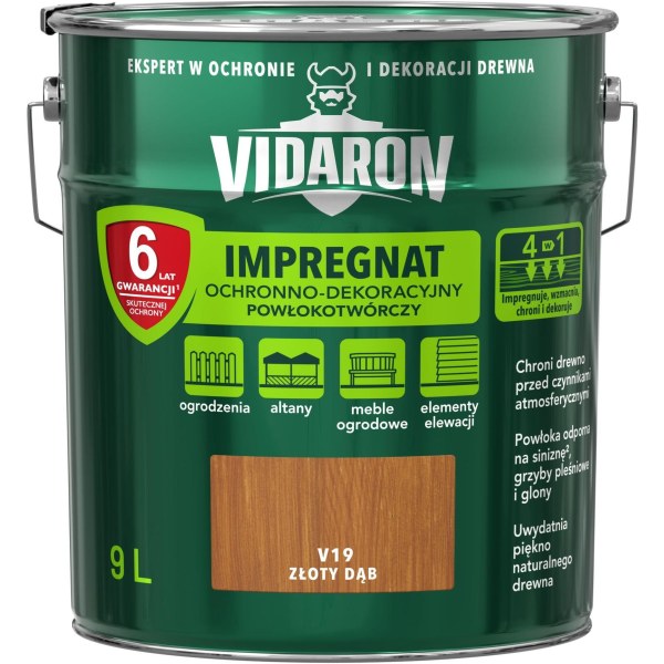 Vidaron Impregnat Ochronno Dekoracyjny Powłokotwórczy V19 9L
