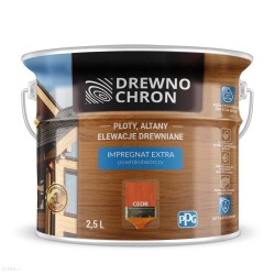 Impregnat do drewna na zewnątrz  Drewnochron Extra Powłokotwórczy Cedr 2,5L