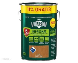 Impregnat do drewna na zewnątrz Vidaron Impregnat Do Drewna Złoty Dąb 10 L