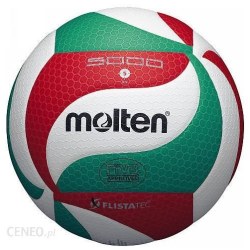 Piłka do siatkówki firmy Molten - model V5M5000 (kolor biało-czerwono-zielony)